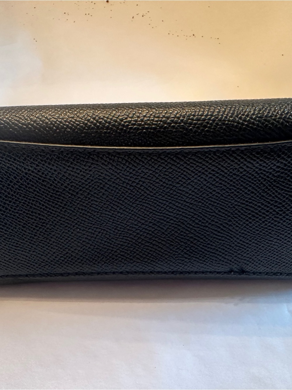 Coach Black Pebbled Leather Cosmetic Pouch with Gold Logo - Picture 2 of 3